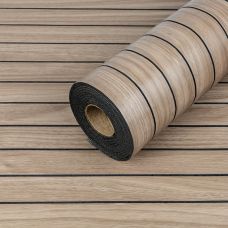 Покрытие виниловое самоклеющееся 3D Рейки в рулоне Тик Ореховый 600х2900х3мм SW-00002906