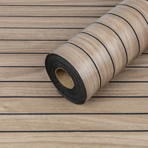 Покрытие виниловое самоклеющееся 3D Рейки в рулоне Тик Ореховый 600х2900х3мм SW-00002906