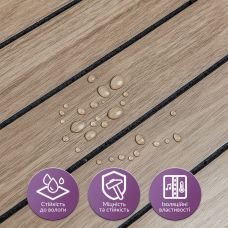 Покрытие виниловое самоклеющееся 3D Рейки в рулоне Тик Ореховый 600х2900х3мм SW-00002906