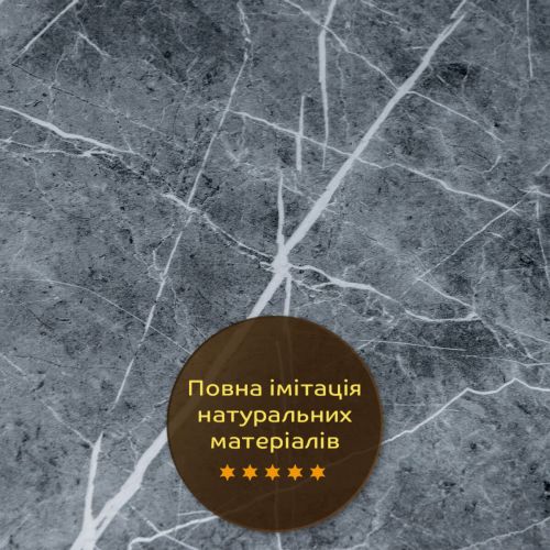 Декоративная ПВХ плита 600х600х3мм Серый натуральный мрамор (S) SW-00001627