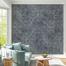 Декоративная ПВХ плита 600х600х3мм Серый натуральный мрамор (S) SW-00001627