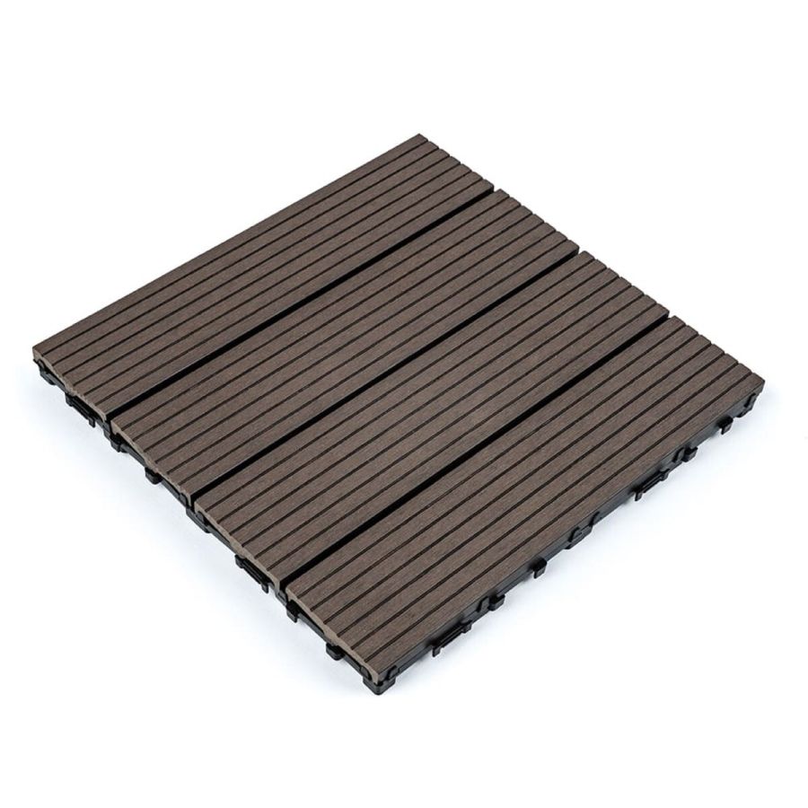 Композитная плитка ДПК 300х300х23мм Венге (D) SW-00001709