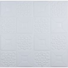 Самоклеющаяся 3D панель 3D Loft HP-HC01-3	Белая орнамент 700x700x3мм
