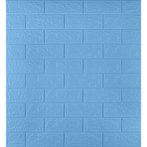 Самоклеющаяся декоративная 3D панель 3D Loft OS-BG03-3 Под голубой кирпич 700x770x3мм