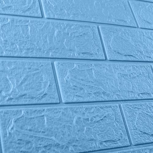 Самоклеющаяся декоративная 3D панель 3D Loft OS-BG03-3 Под голубой кирпич 700x770x3мм