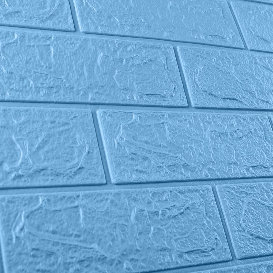 Самоклеющаяся декоративная 3D панель 3D Loft OS-BG03-3 Под голубой кирпич 700x770x3мм
