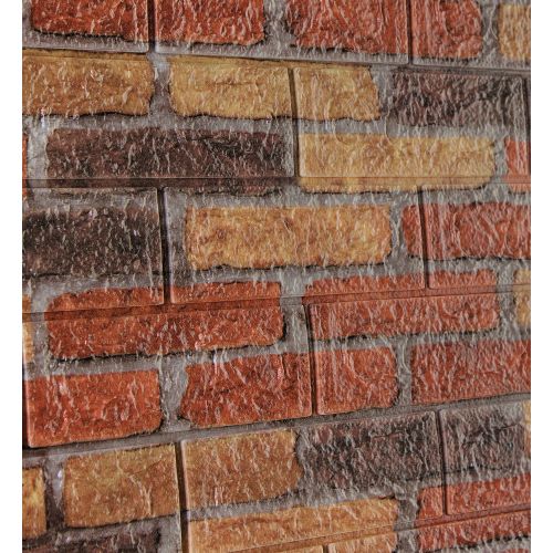 Самоклеющаяся декоративная 3D панель 3D Loft OS-CZ06-3 Под бежево-красный Екатеринославский кирпич 700x770x3мм