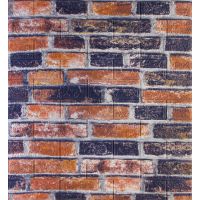 Самоклеющаяся декоративная 3D панель 3D Loft  OS-CZ08-3 Под состаренный Екатеринославский кирпич 700х770х3мм