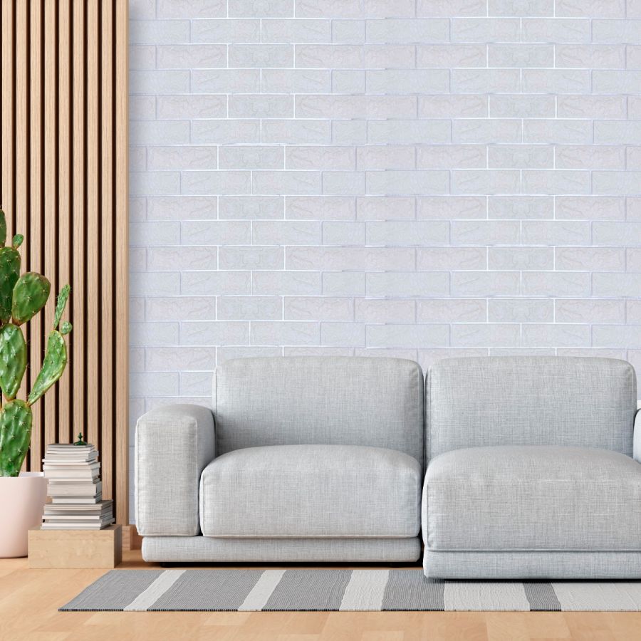 Самоклеющаяся декоративная 3D панель 3D Loft Os-BG01-3  Под белый матовый кирпич с серебром 700x770x3 мм