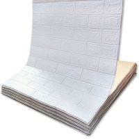 Самоклеющаяся декоративная 3D панель 3D Loft Под белый матовый кирпич в рулоне 3080х700х3 мм