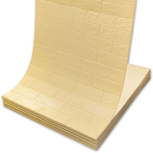 Самоклеющаяся декоративная 3D панель 3D Loft OS-BG09-3  Под бежевый кирпич в рулоне 3080x700x3мм