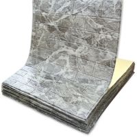 Самоклеющаяся декоративная 3D панель 3D Loft Под кирпич черный мрамор в рулоне 3080х700х3мм