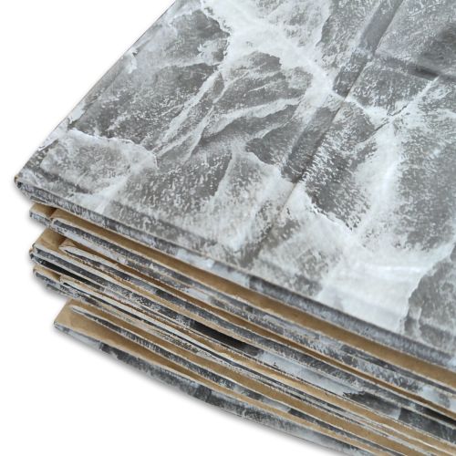 Самоклеющаяся декоративная 3D панель 3D Loft Под кирпич черный мрамор в рулоне 3080x700x3мм