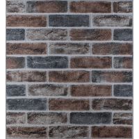 Самоклеющаяся декоративная 3D панель кирпич коричневый клинкер 700х700х5мм (414)