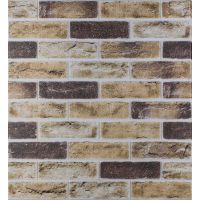 Самоклеющаяся декоративная 3D панель кирпич песочный клинкер 700х700х5мм (415)