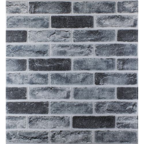 Самоклеющаяся декоративная 3D панель кирпич серо-синий клинкер 700x700x5мм (413)