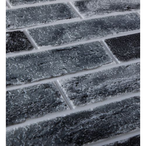 Самоклеющаяся декоративная 3D панель кирпич серо-синий клинкер 700x700x5мм (413)