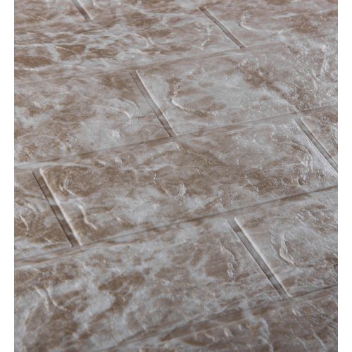 Самоклеющаяся декоративная 3D панель под кирпич мрамор капучино 700x770x3мм