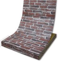 Самоклеющаяся декоративная 3D панель под красный екатеринославский кирпич в рулоне 3D Loft 3080х700х3мм