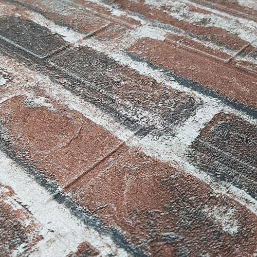 Самоклеющаяся декоративная 3D панель под красный екатеринославский кирпич в рулоне 3D Loft 3080x700x3мм
