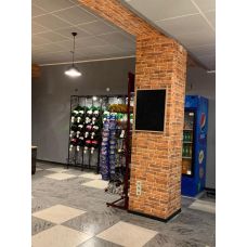 Самоклеющаяся декоративная 3D панель под рыжий екатеринославский кирпич в рулоне 3D Loft 3080х700х3мм