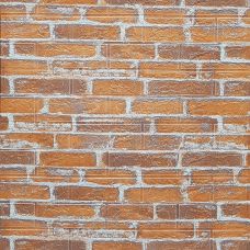 Самоклеющаяся декоративная 3D панель под рыжий екатеринославский кирпич в рулоне 3D Loft 3080х700х3мм