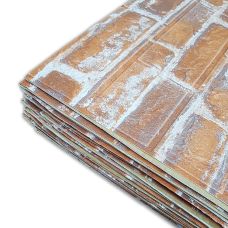 Самоклеющаяся декоративная 3D панель под рыжий екатеринославский кирпич в рулоне 3D Loft 3080х700х3мм