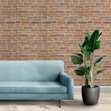 Самоклеющаяся декоративная 3D панель под рыжий екатеринославский кирпич в рулоне 3D Loft 3080х700х3мм