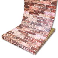 Самоклеющаяся декоративная 3D панель под коричневый екатеринославский кирпич в рулоне 3D Loft 3080х700х3мм