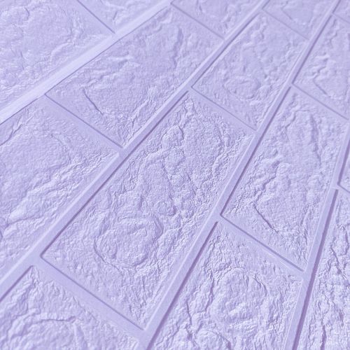 Самоклеющаяся декоративная 3D панель под светло-фиолетовый кирпич в рулоне 3D Loft 3080x700x3мм