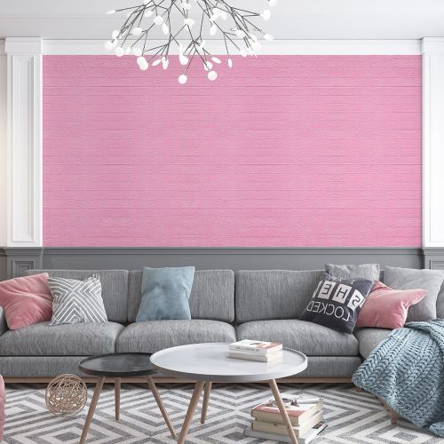 Самоклеющаяся декоративная 3D панель под розовый кирпич в рулоне 3D Loft 3080x700x3мм