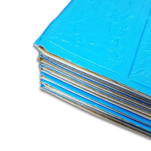 Самоклеющаяся декоративная 3D панель под синий кирпич в рулоне 3D Loft 3080x700x3мм