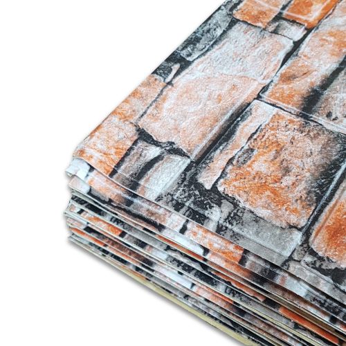 Самоклеющаяся декоративная 3D панель под кирпич песчаник в рулоне 3D Loft 3080x700x3мм