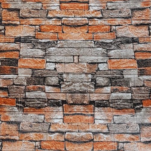 Самоклеющаяся декоративная 3D панель под кирпич песчаник в рулоне 3D Loft 3080x700x3мм