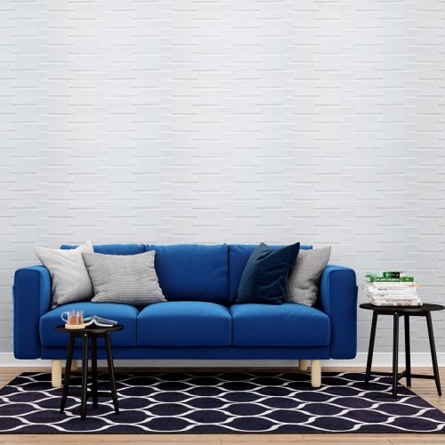 Самоклеющаяся декоративная 3D панель белая кладка в рулоне 3D Loft 3080x700x5мм