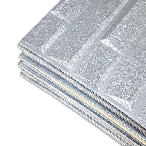 Самоклеющаяся декоративная 3D панель серая кладка в рулоне 3D Loft 3080x700x5мм