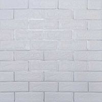 Самоклеющаяся декоративная 3D панель под белый матовый кирпич с серебром 3D Loft 700х770х5 мм