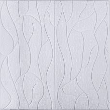 Самоклеющаяся 3D панель белая скала 700х700х5мм (3171-5)