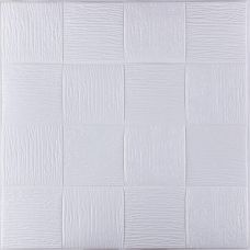 Самоклеющаяся 3D панель белое плетение 700х700х5мм (3101-5)