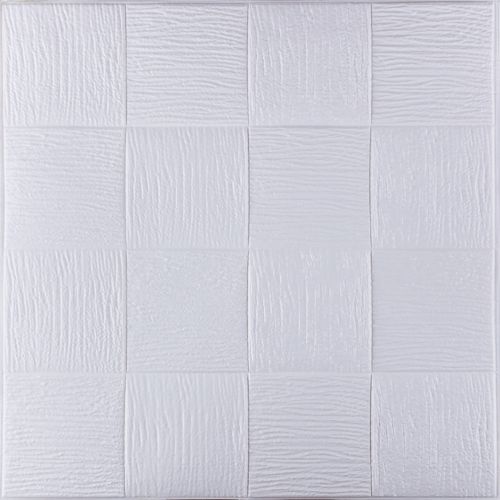 Самоклеющаяся 3D панель белое плетение 700x700x5мм (3101-5)