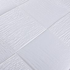 Самоклеющаяся 3D панель белое плетение 700х700х5мм (3101-5)