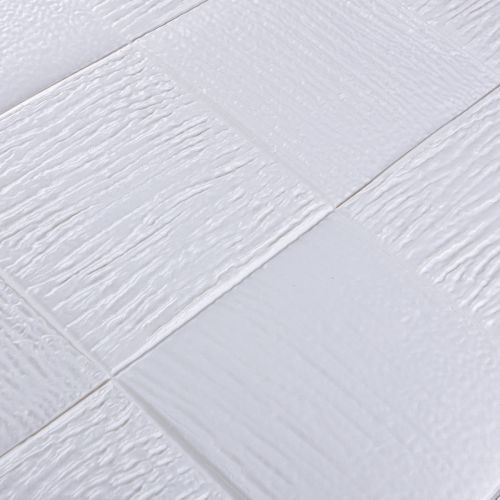 Самоклеющаяся 3D панель белое плетение 700x700x5мм (3101-5)