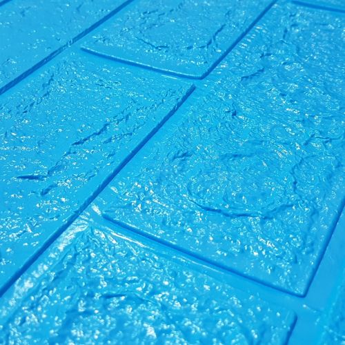 Самоклеющаяся декоративная 3D панель под синий кирпич в рулоне 20 м 20000x700x3мм