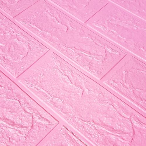 Самоклеющаяся декоративная 3D панель под розовый кирпич в рулоне 20 м 20000x700x3мм