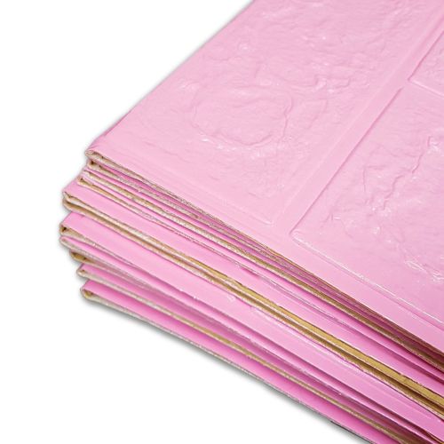 Самоклеющаяся декоративная 3D панель под розовый кирпич в рулоне 20 м 20000x700x3мм