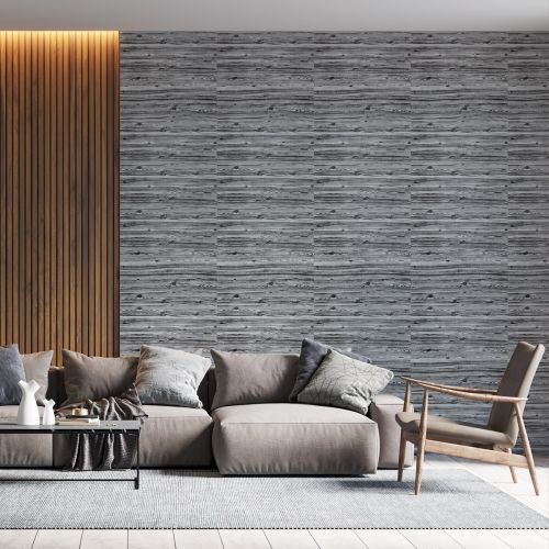 Самоклеющаяся декоративная 3D панель под дерево цвета зебры в рулоне 20 м 20000x700x3мм