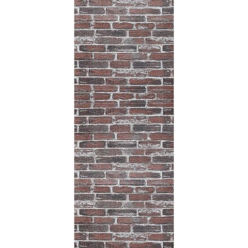 Самоклеющаяся декоративная 3D панель под красный екатеринославский кирпич в рулоне 20м 20000x700x3мм