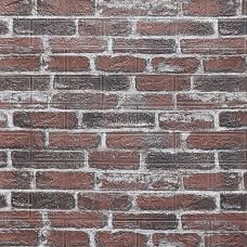 Самоклеющаяся декоративная 3D панель под красный екатеринославский кирпич в рулоне 20м 20000х700х3мм