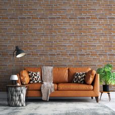 Самоклеющаяся декоративная 3D панель под рыжий екатеринославский кирпич в рулоне 20 м 20000х700х3мм
