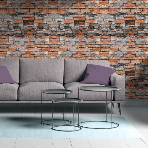 Самоклеющаяся декоративная 3D панель под кирпич песчаник в рулоне 20 м 20000x700x3мм